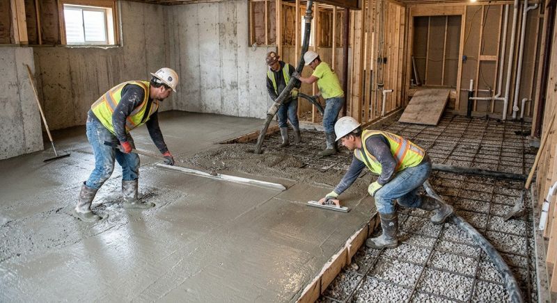 Basement Concrete Installation in Easton, MD